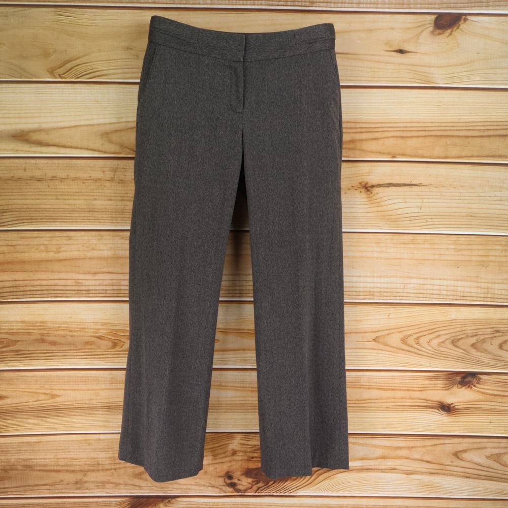 Rafaella Dress Pants Womens 10 Brown Heathered Pockets Mid Rise Business Career